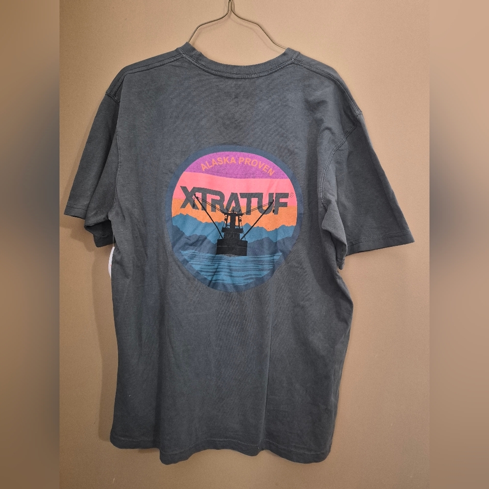 XTRATUF Men's Gray Short Sleeve Tee Medium